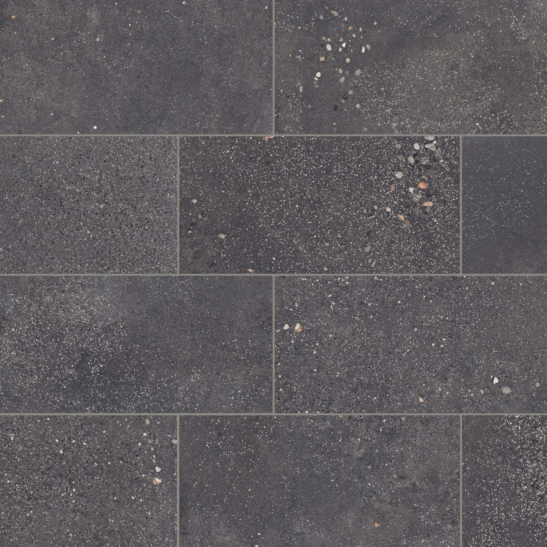 Area 51 12" x 24" Matte Porcelain Field Tile in Black