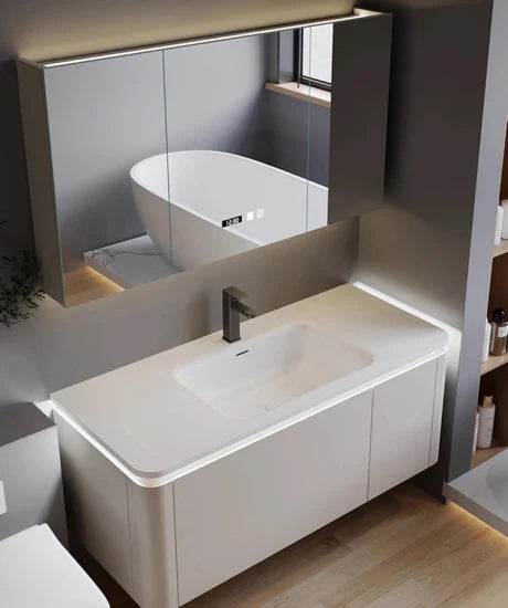 Bathroom Wall Corian Integrated Sink Stone Basins Wash Sink for En Suite Bedroom