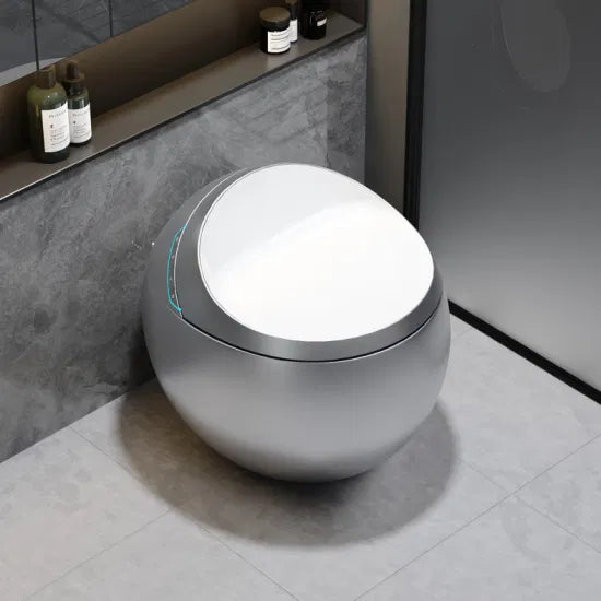 Creative Gray Egg Shape Smart Toilet Floor Mounted Automatic Toilet Intelligent Toilet