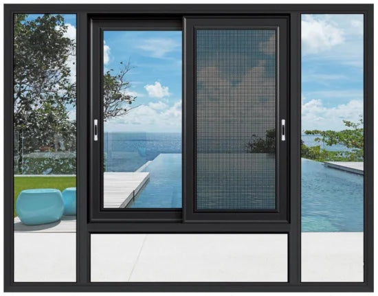 High Quality EU Standards Thermal Break Aluminium Sliding Glass Window with Stainless Steel Fly Screen