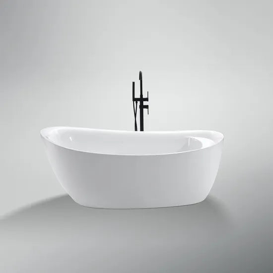 Pipe Free Massage Freestanding Acrylic Bathtub Whirlpool Tub